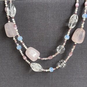 Glass - Swarovski - Quartz NECKLACE
